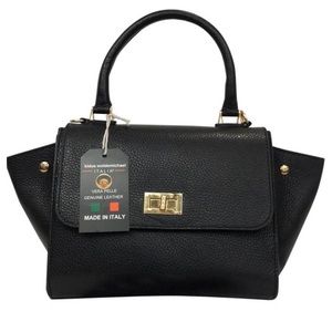 Kidus Woldemichael made in Italy leather satchel